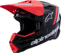 ALPINESTARS SM3 Helmet - Radium - Gloss Black/Red Fluo/White - Medium 8300826-1553-M