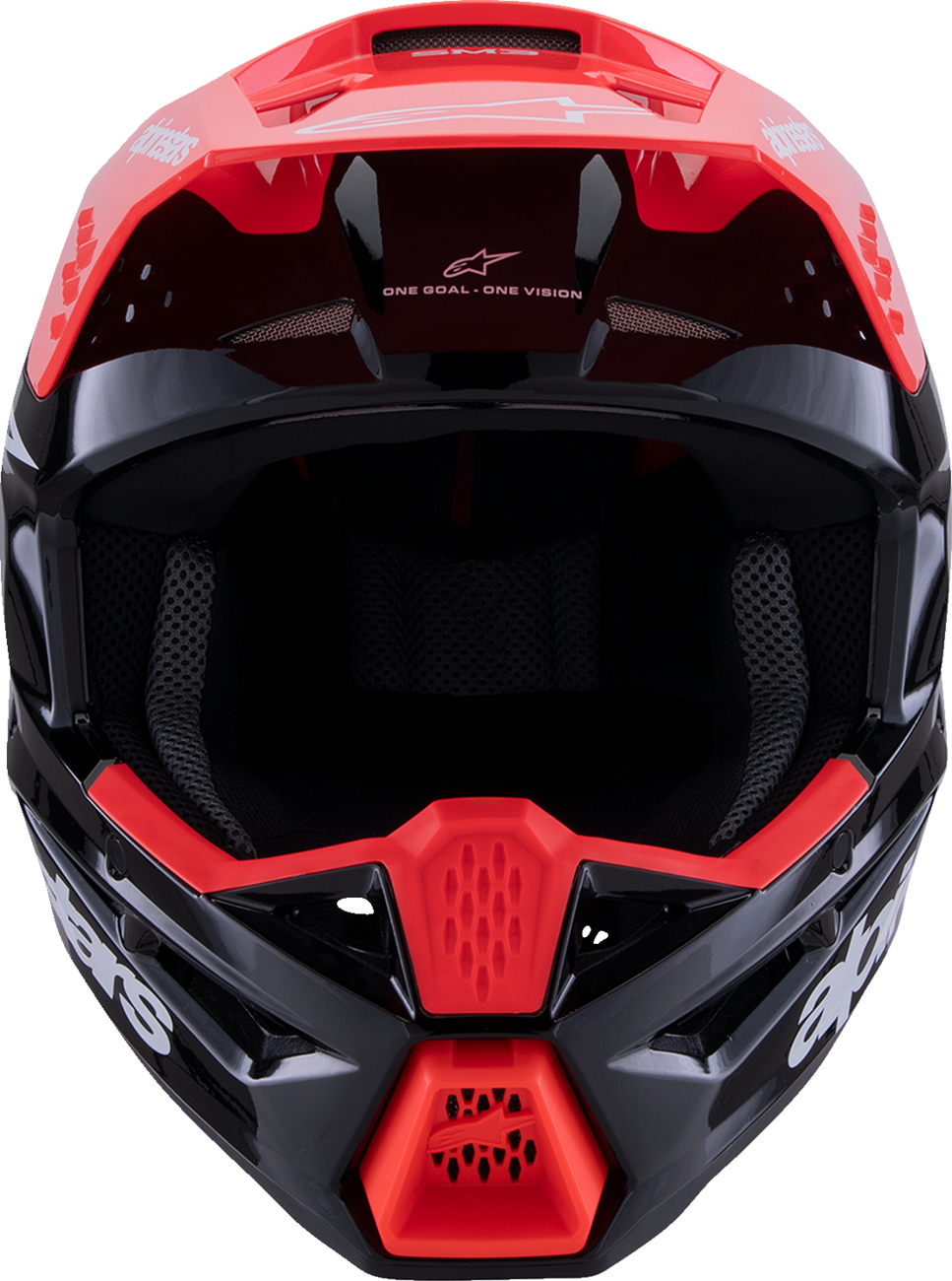 ALPINESTARS SM3 Helmet - Radium - Gloss Black/Red Fluo/White - Medium 8300826-1553-M