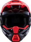 ALPINESTARS SM3 Helmet - Radium - Gloss Black/Red Fluo/White - Medium 8300826-1553-M