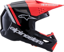 ALPINESTARS SM3 Helmet - Radium - Gloss Black/Red Fluo/White - Medium 8300826-1553-M