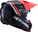 ALPINESTARS SM3 Helmet - Radium - Gloss Black/Red Fluo/White - Medium 8300826-1553-M