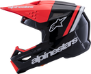 ALPINESTARS SM3 Helmet - Radium - Gloss Black/Red Fluo/White - Medium 8300826-1553-M