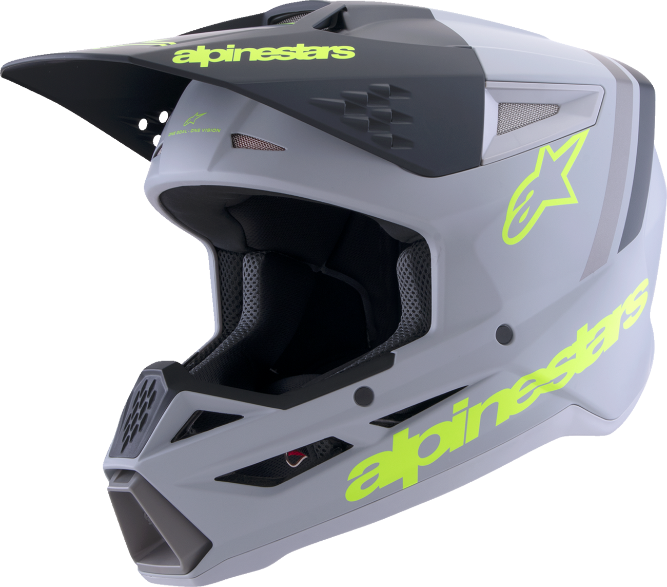 ALPINESTARS SM3 Helmet - Radium - Matte Gray/Black/Yellow Fluo - Large 8300826-9510-L