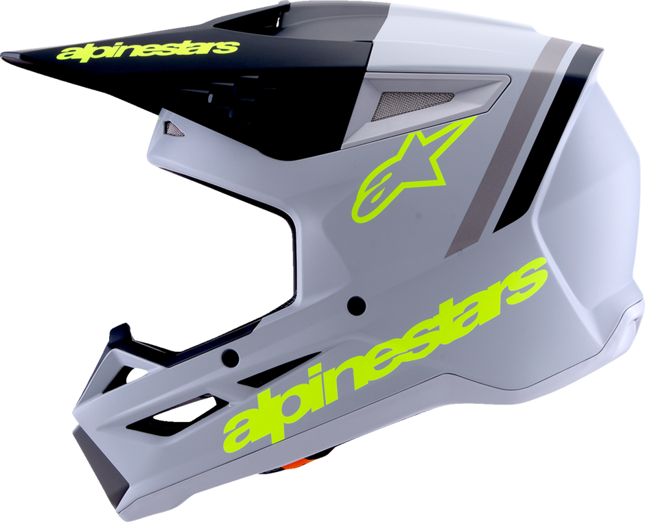 ALPINESTARS SM3 Helmet - Radium - Matte Gray/Black/Yellow Fluo - Large 8300826-9510-L