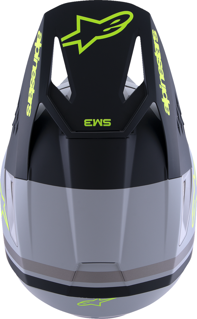 ALPINESTARS SM3 Helmet - Radium - Matte Gray/Black/Yellow Fluo - Large 8300826-9510-L