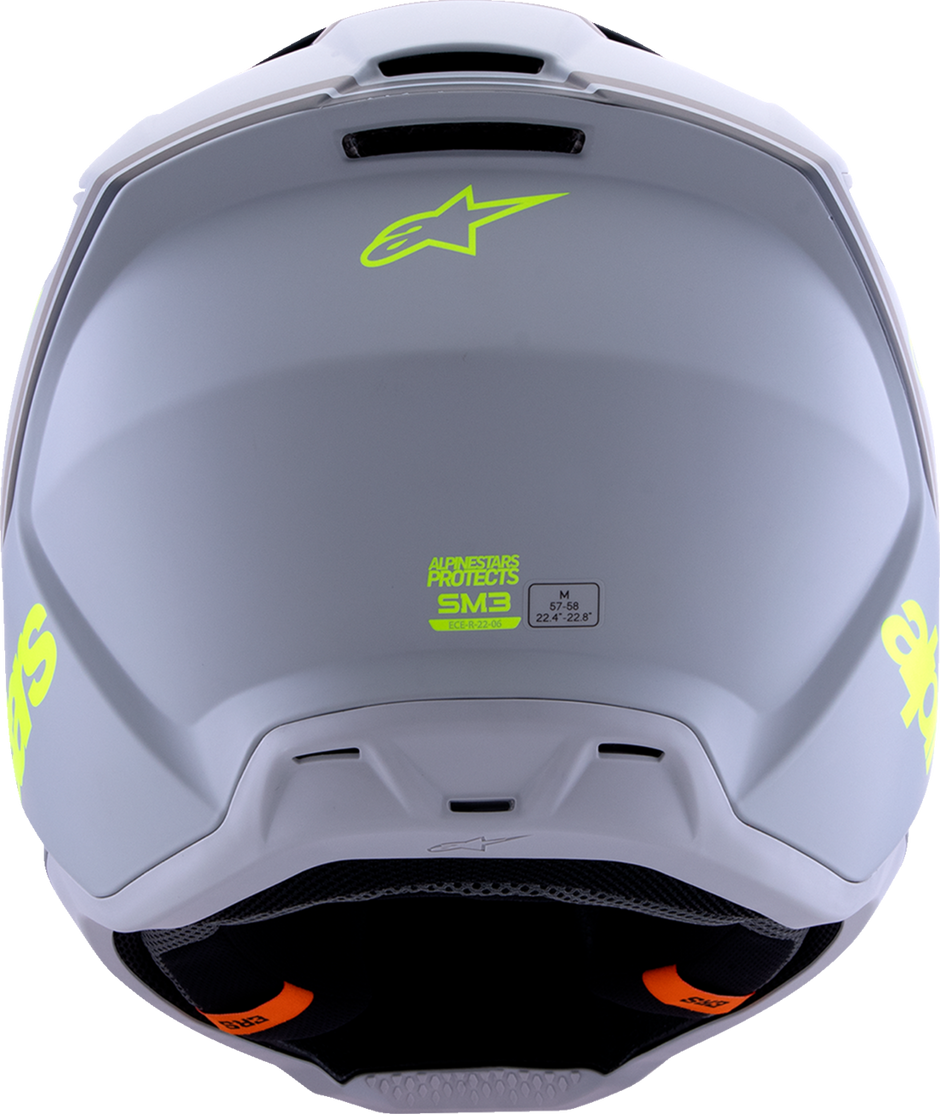 ALPINESTARS SM3 Helmet - Radium - Matte Gray/Black/Yellow Fluo - Large 8300826-9510-L