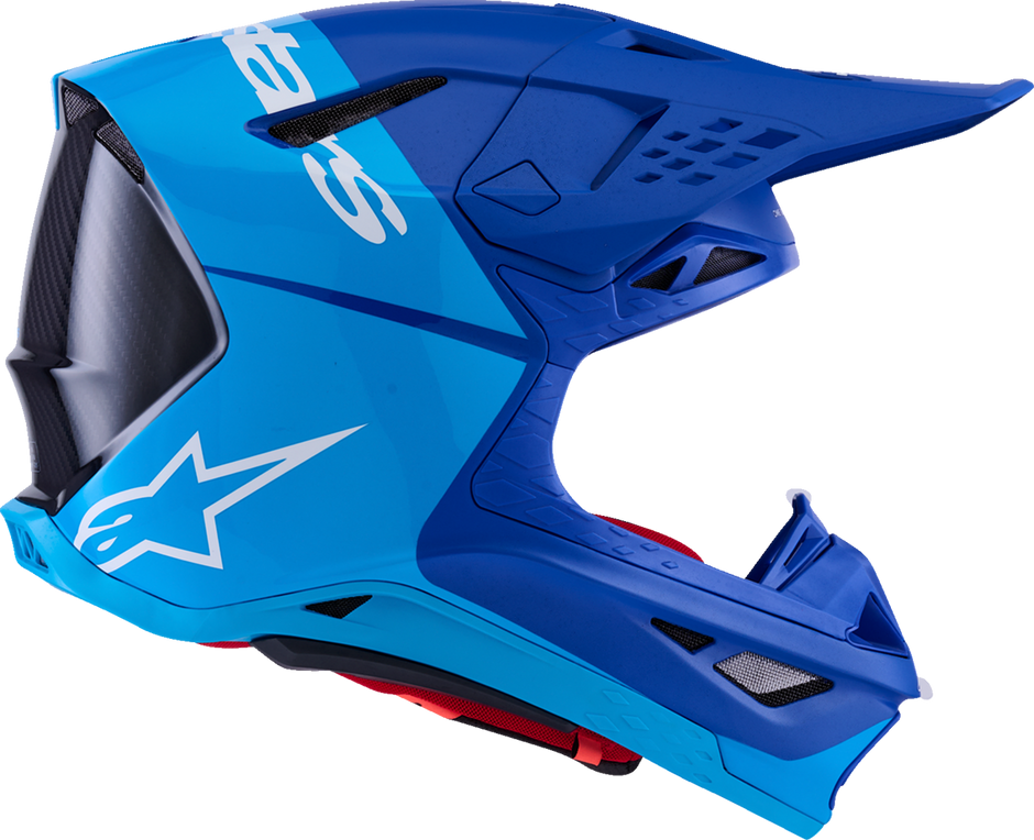 ALPINESTARS Supertech M10 Helmet - Flood - MIPS® - Blue/Black Carbon - Small 8301023-7282-S