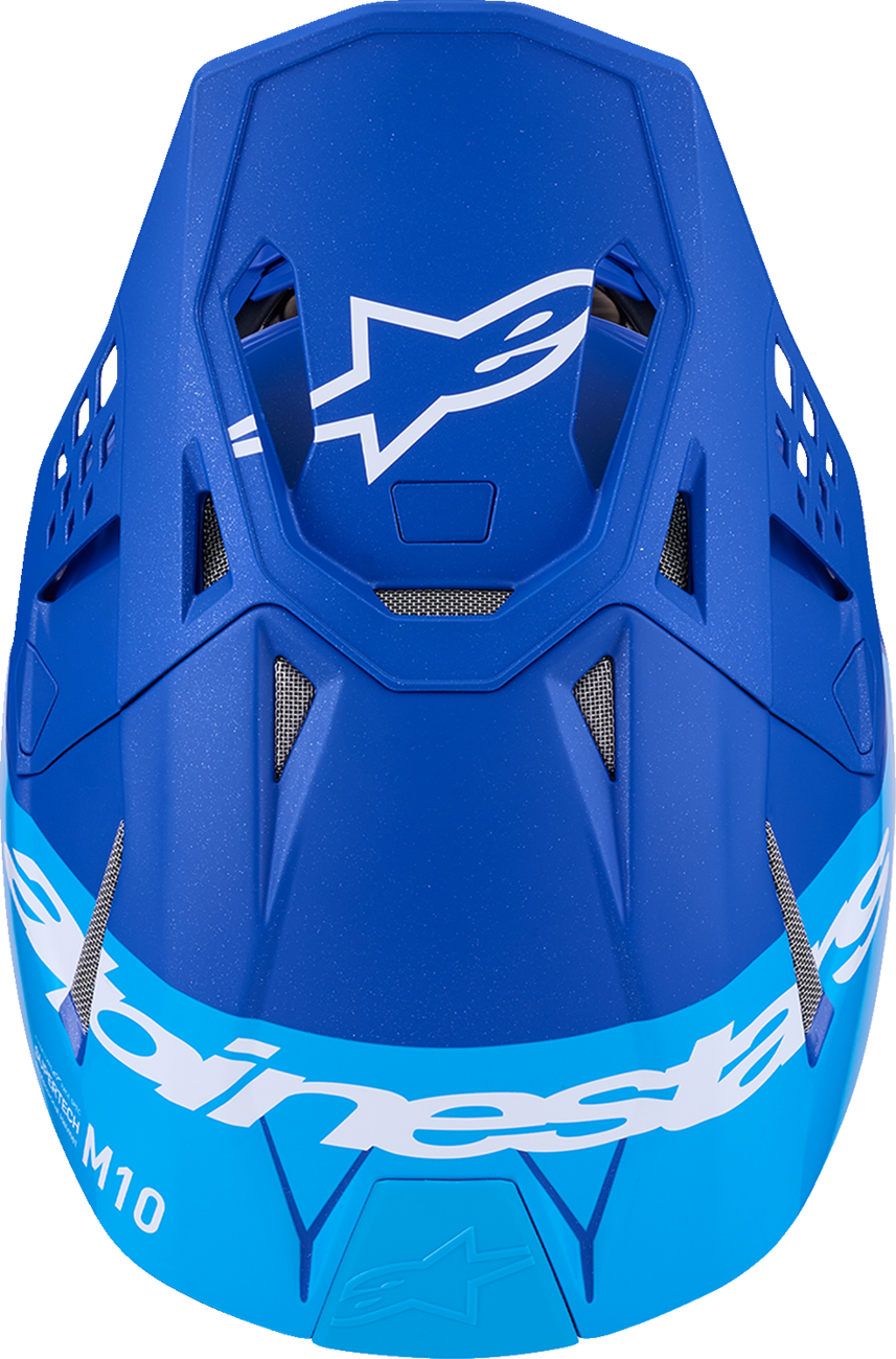 ALPINESTARS Supertech M10 Helmet - Flood - MIPS® - Blue/Black Carbon - Small 8301023-7282-S