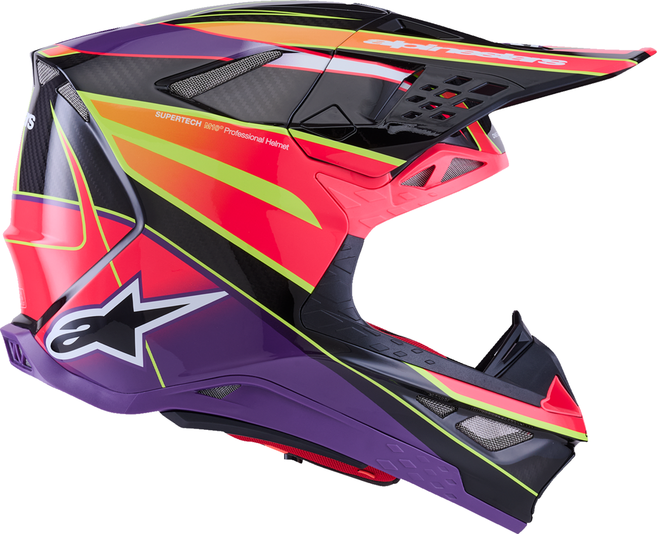 ALPINESTARS Supertech M10 Helmet - MIPS® - Era - Gloss Pink/Violet/Yellow Fluo - Medium 8301223-3145-M