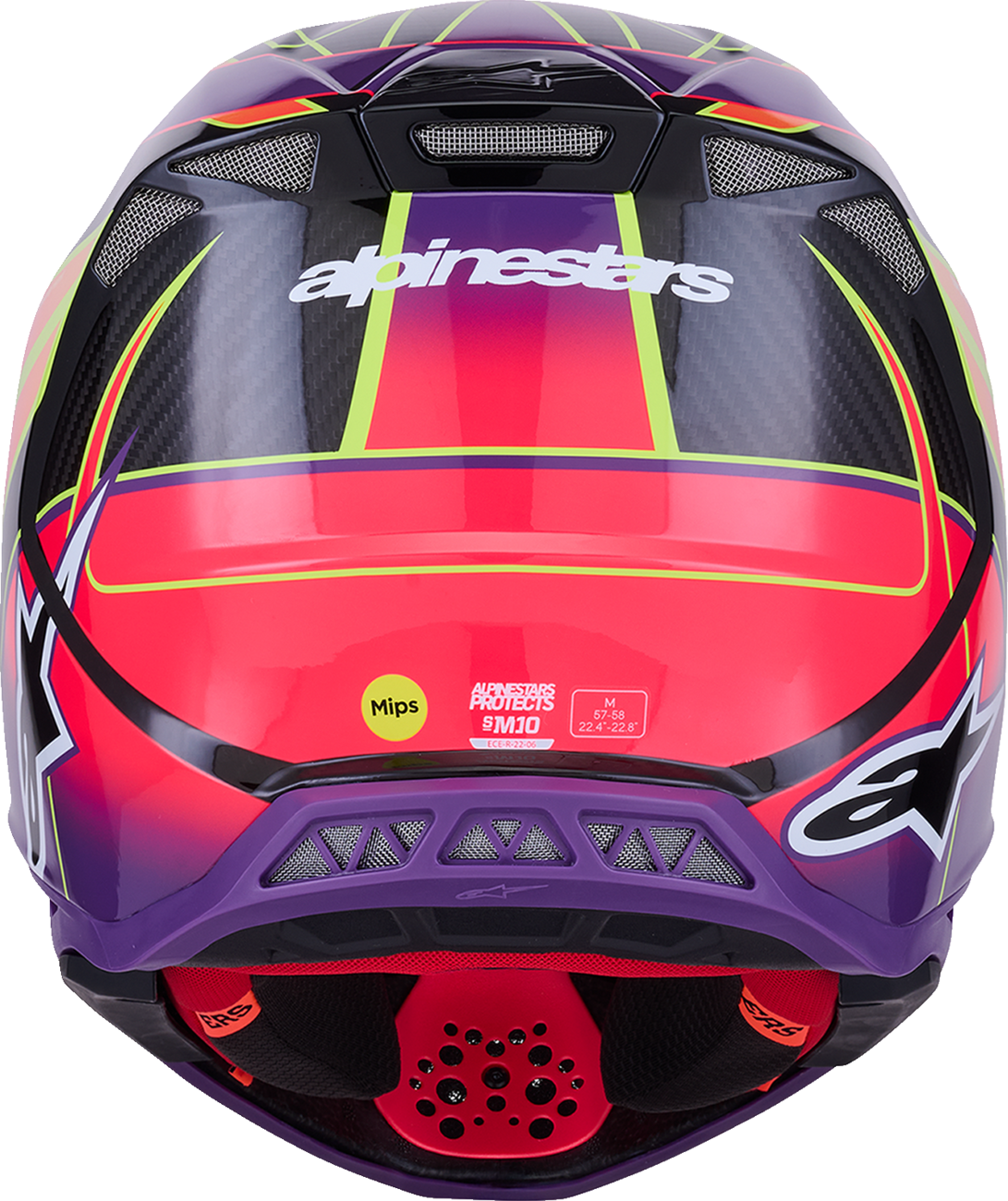 ALPINESTARS Supertech M10 Helmet - MIPS® - Era - Gloss Pink/Violet/Yellow Fluo - Medium 8301223-3145-M