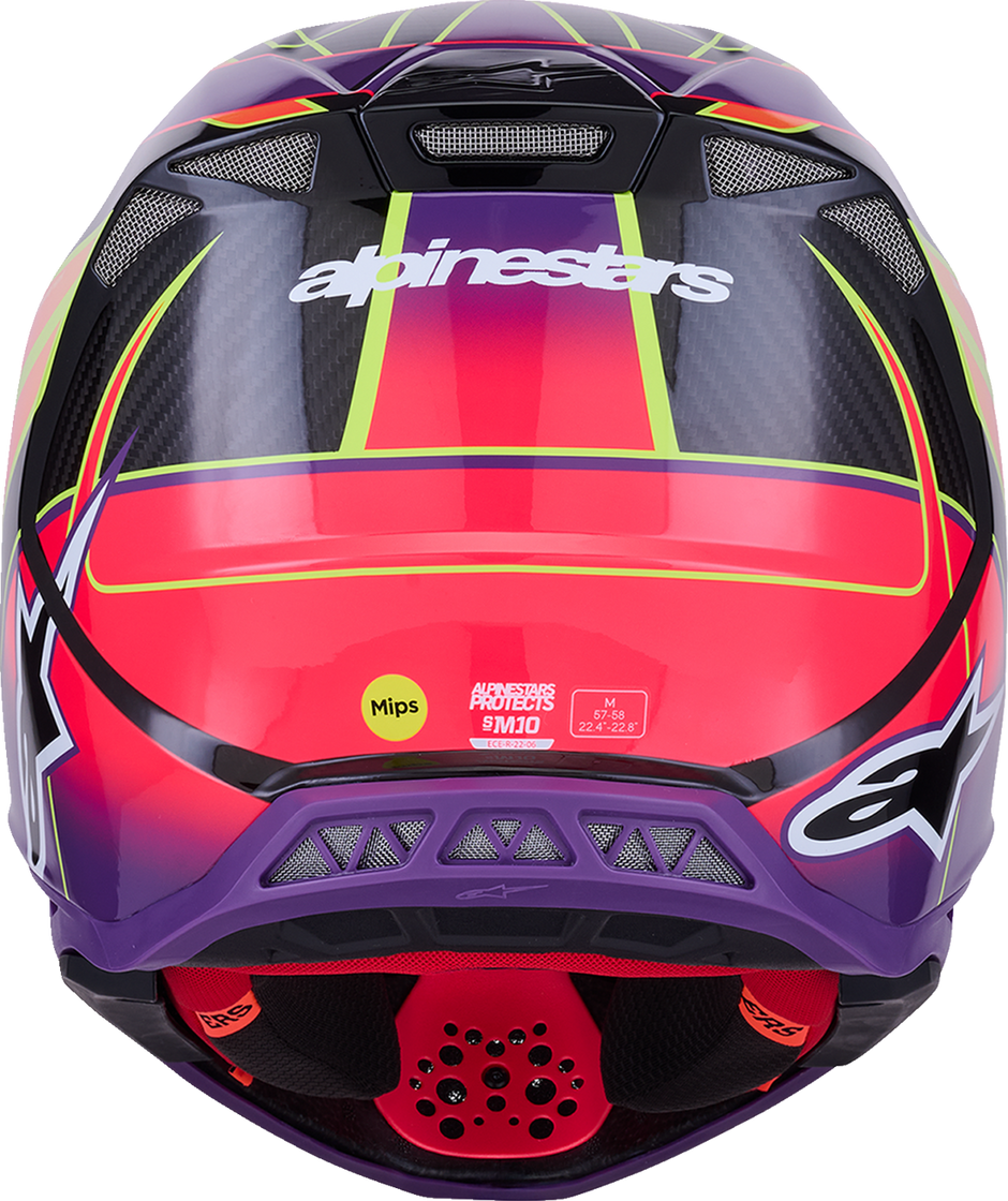 ALPINESTARS Supertech M10 Helmet - MIPS® - Era - Gloss Pink/Violet/Yellow Fluo - Medium 8301223-3145-M