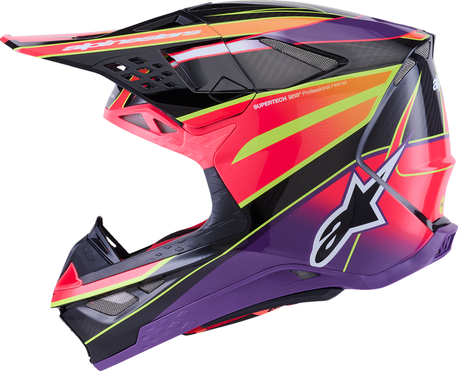 ALPINESTARS Supertech M10 Helmet - MIPS® - Era - Gloss Pink/Violet/Yellow Fluo - Medium 8301223-3145-M