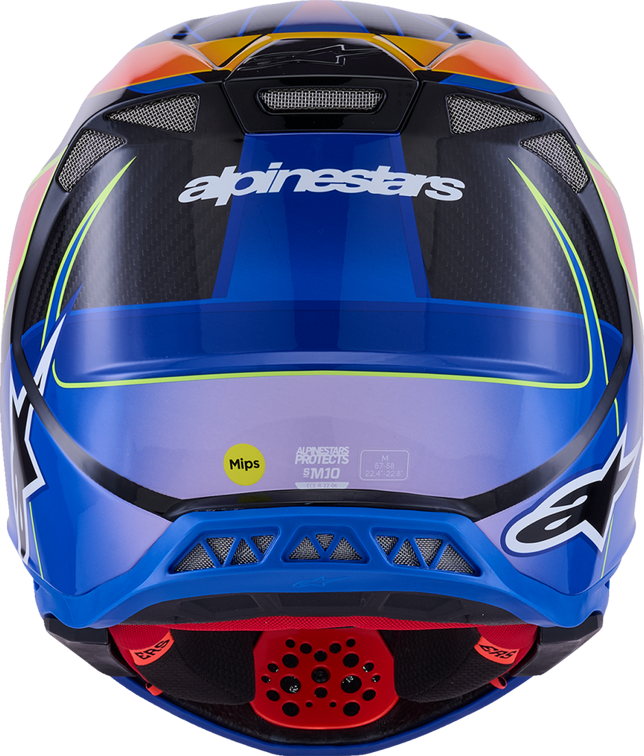 ALPINESTARS Supertech M10 Helmet - MIPS® - Era - Gloss Blue/Red/Yellow Fluo - Small 8301223-7356-S