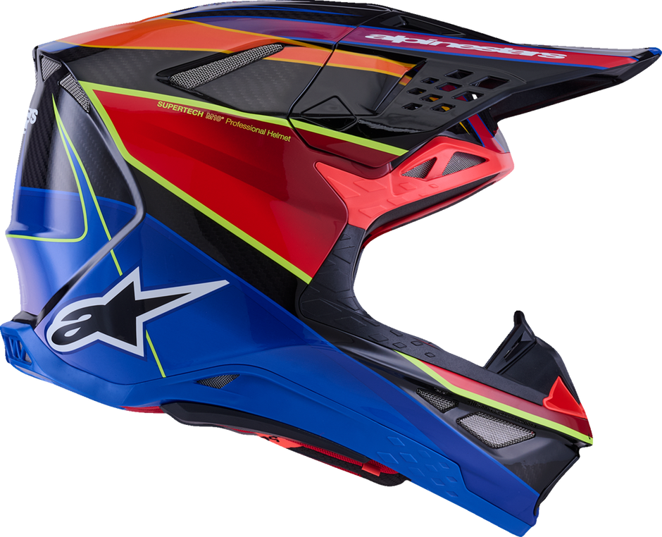 ALPINESTARS Supertech M10 Helmet - MIPS® - Era - Gloss Blue/Red/Yellow Fluo - Small 8301223-7356-S