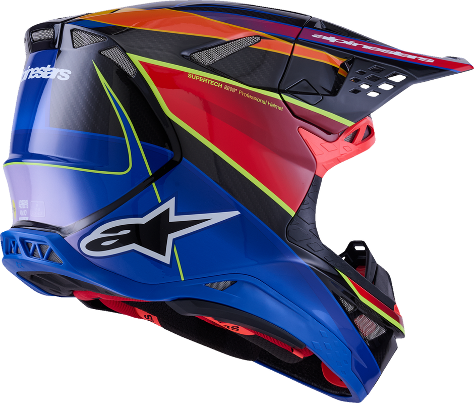 ALPINESTARS Supertech M10 Helmet - MIPS® - Era - Gloss Blue/Red/Yellow Fluo - Small 8301223-7356-S
