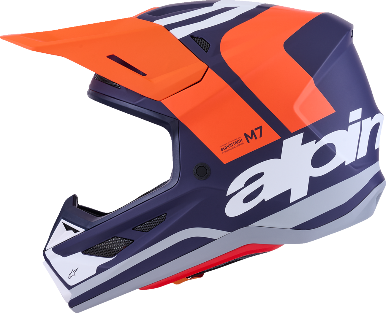 ALPINESTARS SM7 Helmet - Core - Matte Orange/Blue - Large 8301826-408-L