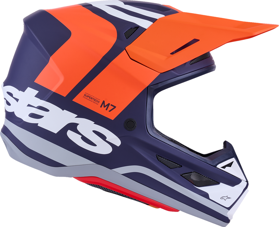 ALPINESTARS SM7 Helmet - Core - Matte Orange/Blue - Large 8301826-408-L