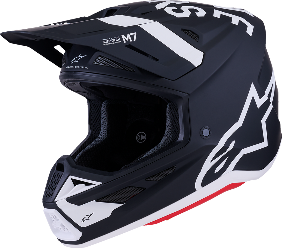 ALPINESTARS SM7 Helmet - Dasher - Matte Black/White - Small 8302226-1121-S
