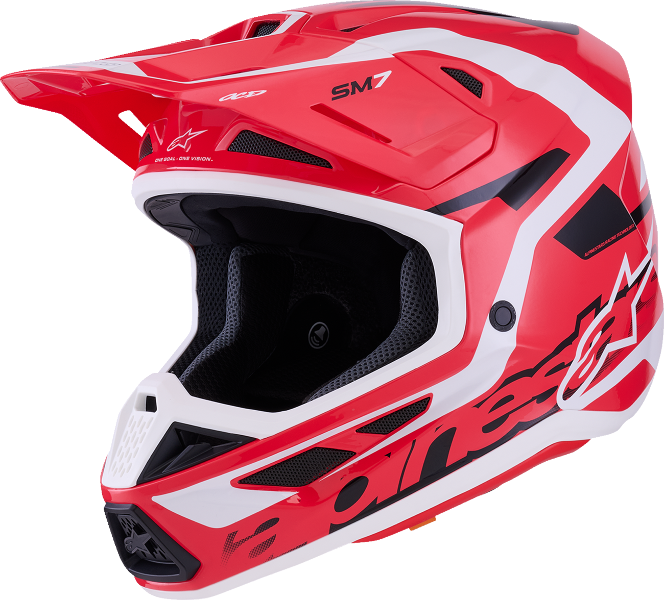 ALPINESTARS SM7 Helmet - Deed - Gloss Red/Black/White - XS 8302426-3139-XS