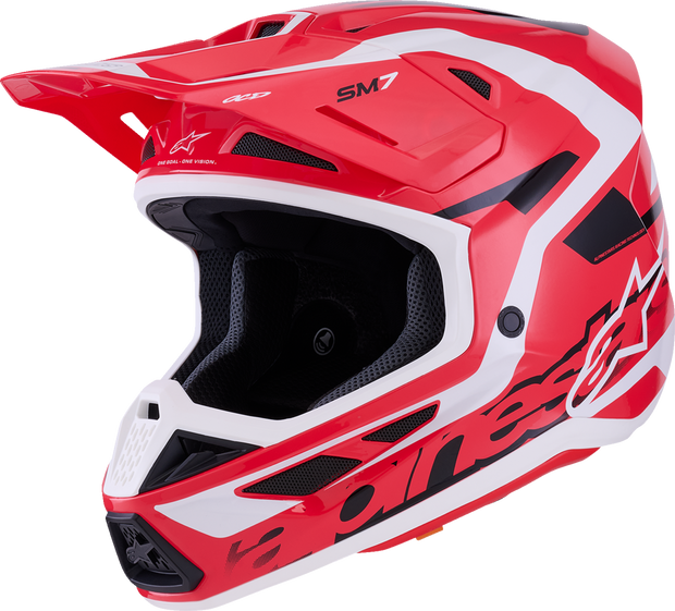 ALPINESTARS SM7 Helmet - Deed - Gloss Red/Black/White - XS 8302426-3139-XS