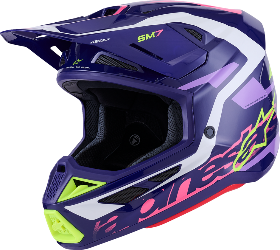 ALPINESTARS SM7 Helmet - Deed - Gloss Purple/Pink - Medium 8302426-3142-M