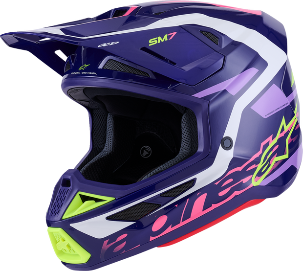 ALPINESTARS SM7 Helmet - Deed - Gloss Purple/Pink - Medium 8302426-3142-M