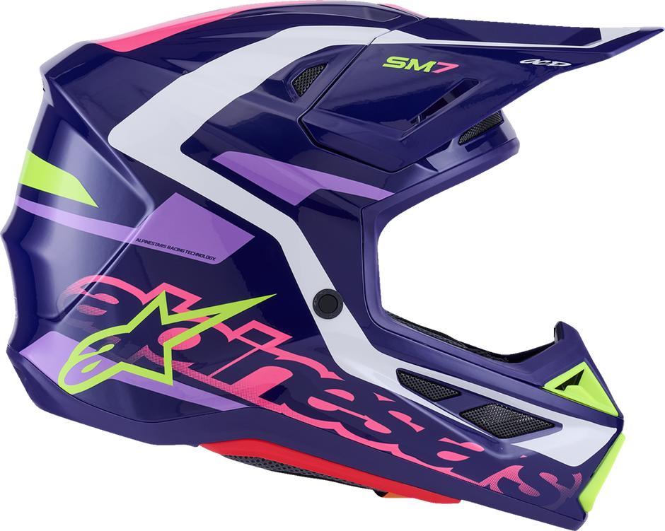ALPINESTARS SM7 Helmet - Deed - Gloss Purple/Pink - Medium 8302426-3142-M