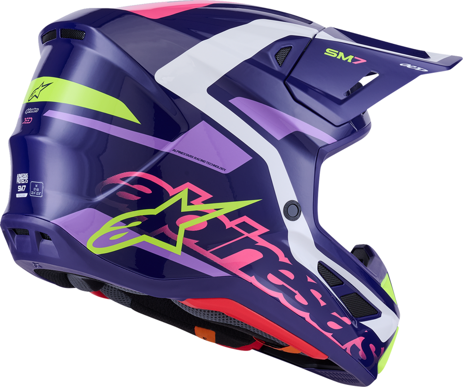ALPINESTARS SM7 Helmet - Deed - Gloss Purple/Pink - Medium 8302426-3142-M