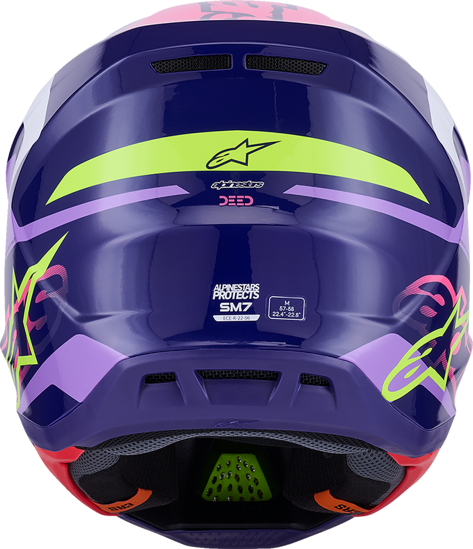 ALPINESTARS SM7 Helmet - Deed - Gloss Purple/Pink - Medium 8302426-3142-M