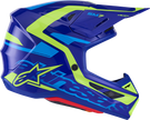 ALPINESTARS SM7 Helmet - Deed - Gloss Blue/Yellow Fluo - Large 8302426-7253-L
