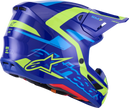 ALPINESTARS SM7 Helmet - Deed - Gloss Blue/Yellow Fluo - Large 8302426-7253-L