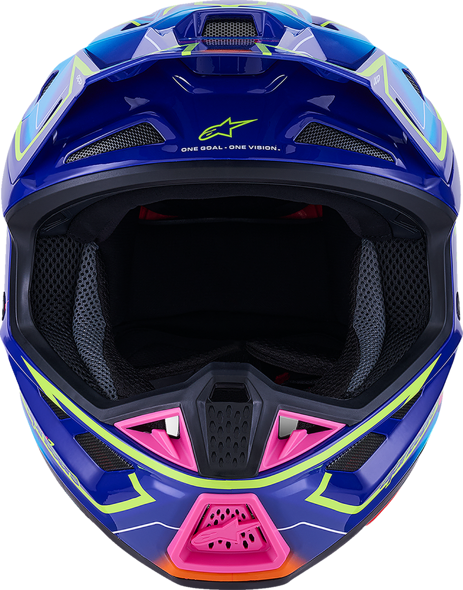 ALPINESTARS SM7 Helmet - Cast - Gloss/Blue/Pink/Yellow Fluo - Small 8302626-7254-S