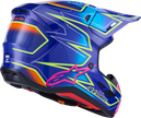 ALPINESTARS SM7 Helmet - Cast - Gloss/Blue/Pink/Yellow Fluo - Small 8302626-7254-S