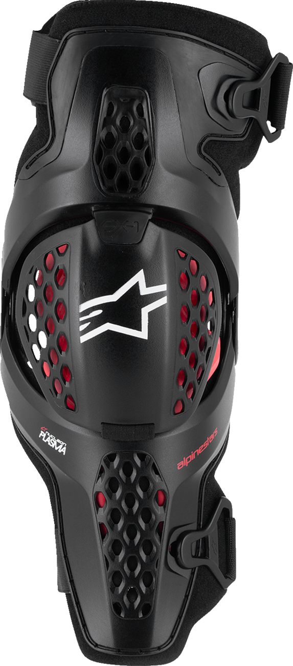 ALPINESTARS SX-1 Plasma Knee Guards - Black/Red/Cool Gray- S/M 6500326-1498-S/M