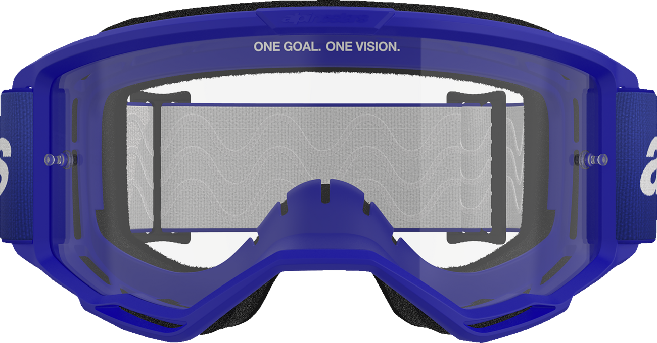 ALPINESTARS GOGGLES Vision 3 Goggle - Wordmark - Blue - Clear Lens 5103325-7189