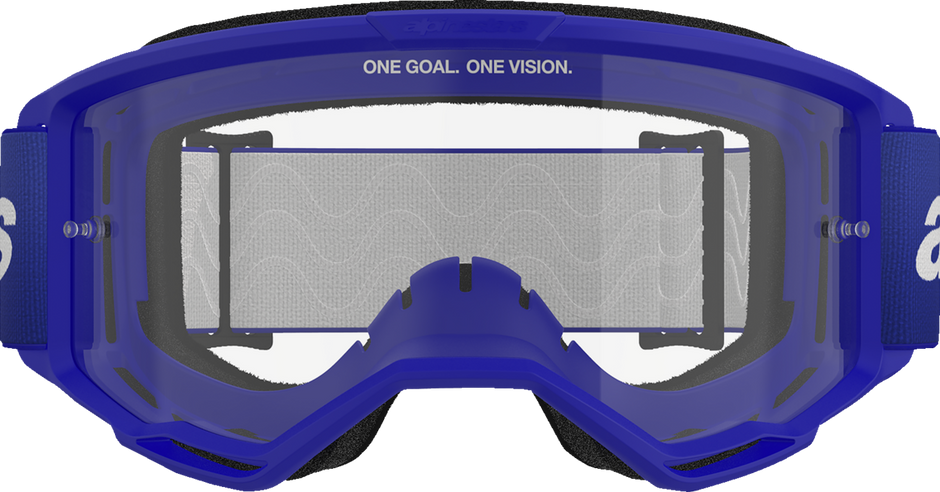 ALPINESTARS GOGGLES Vision 3 Goggle - Wordmark - Blue - Clear Lens 5103325-7189
