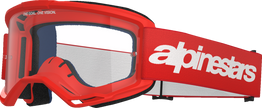 ALPINESTARS GOGGLES Vision 3 Goggle - Wordmark - Red - Clear Lens 5103325-3067