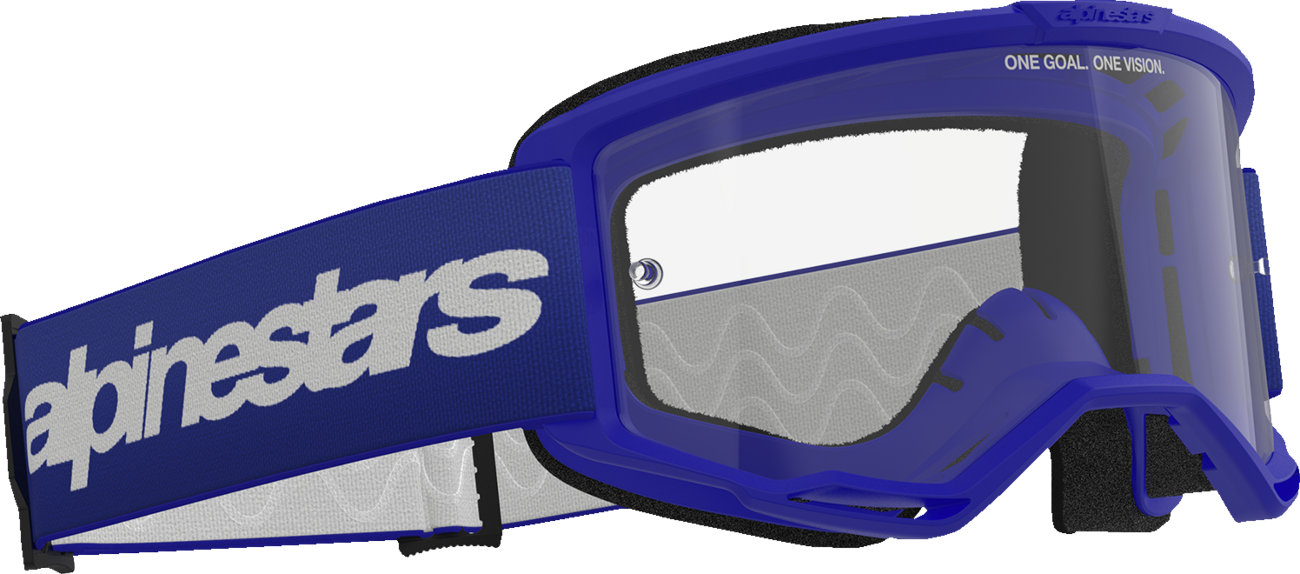 ALPINESTARS GOGGLES Vision 3 Goggle - Wordmark - Blue - Clear Lens 5103325-7189