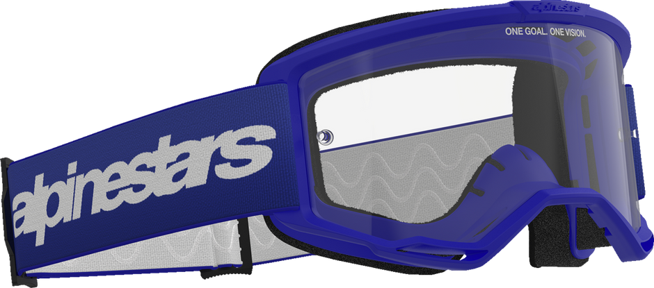 ALPINESTARS GOGGLES Vision 3 Goggle - Wordmark - Blue - Clear Lens 5103325-7189