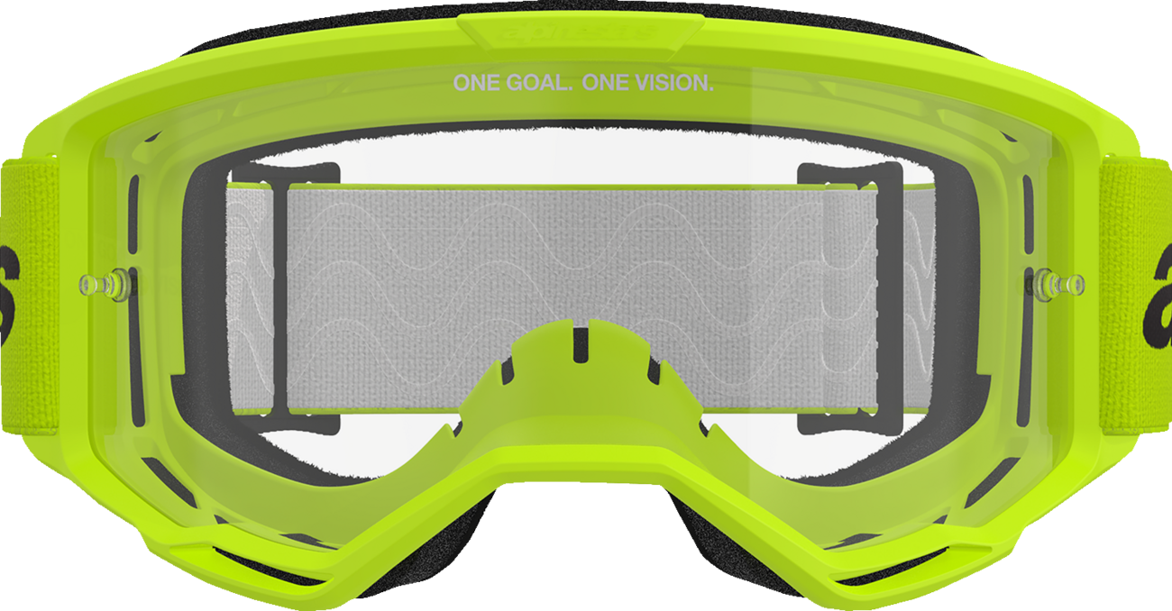 ALPINESTARS GOGGLES Vision 3 Goggle - Wordmark - Yellow - Clear Lens 5103325-5038