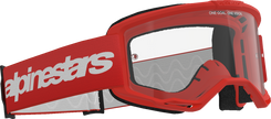 ALPINESTARS GOGGLES Vision 3 Goggle - Wordmark - Red - Clear Lens 5103325-3067