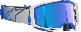 ALPINESTARS GOGGLES Vision 8 Goggle - Corp - Blue/White - Blue Mirror Lens 5101625-7274
