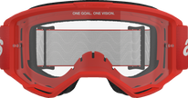 ALPINESTARS GOGGLES Vision 3 Goggle - Wordmark - Red - Clear Lens 5103325-3067