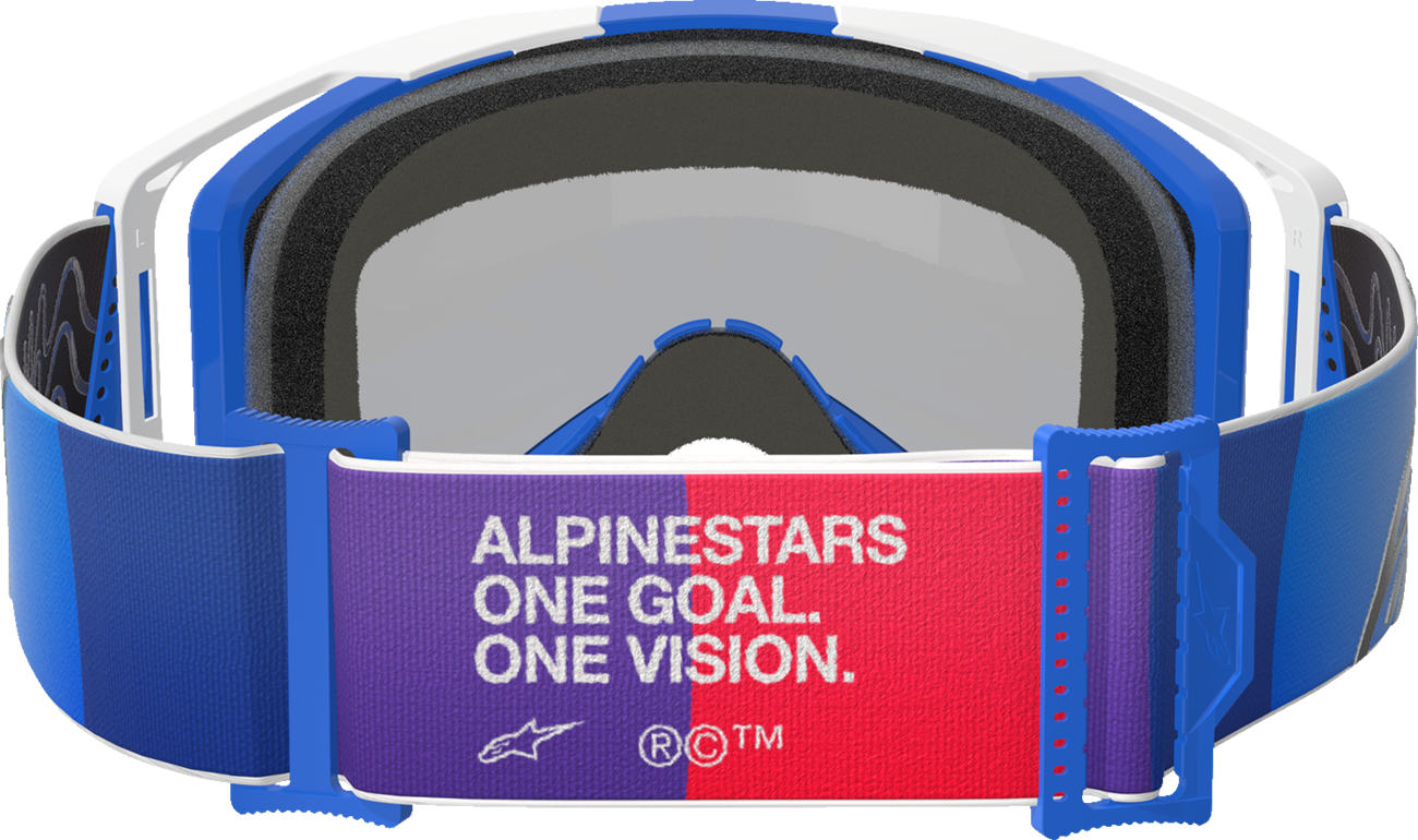 ALPINESTARS GOGGLES Vision 8 Goggle - Corp - Blue/White - Blue Mirror Lens 5101625-7274