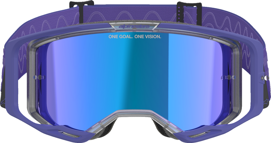 ALPINESTARS GOGGLES Vision 8 Goggle - Corp - Purple - Blue Mirror Lens 5101625-3116