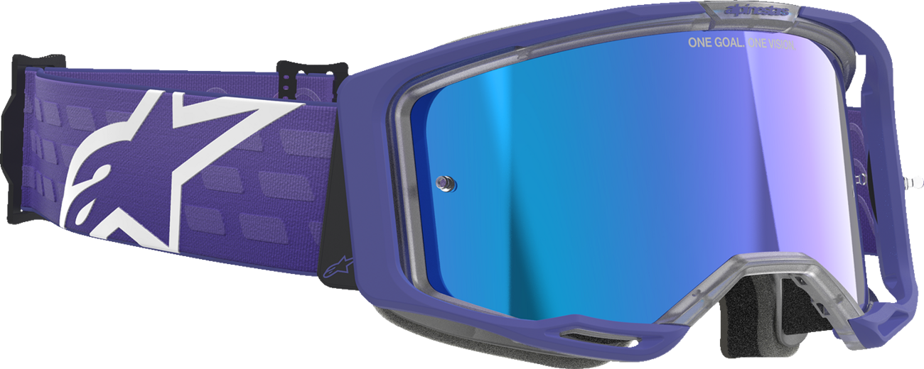 ALPINESTARS GOGGLES Vision 8 Goggle - Corp - Purple - Blue Mirror Lens 5101625-3116