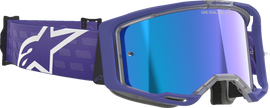 ALPINESTARS GOGGLES Vision 8 Goggle - Corp - Purple - Blue Mirror Lens 5101625-3116
