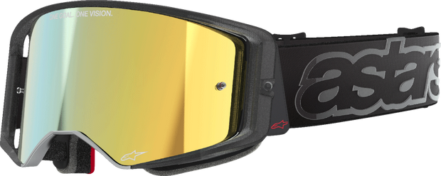 ALPINESTARS GOGGLES Supertech Vision Goggle - Vista - Black - Gold Mirror Lens 5100226-1581