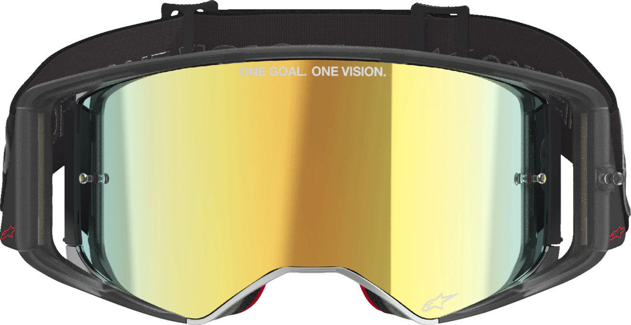 ALPINESTARS GOGGLES Supertech Vision Goggle - Vista - Black - Gold Mirror Lens 5100226-1581