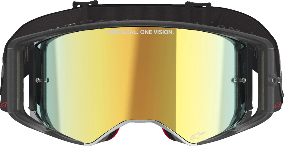 ALPINESTARS GOGGLES Supertech Vision Goggle - Vista - Black - Gold Mirror Lens 5100226-1581